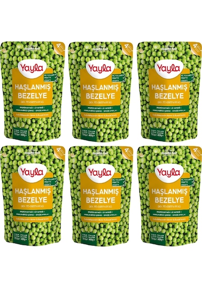 Yayla Haşlanmış Bezelye 6 x 700 G