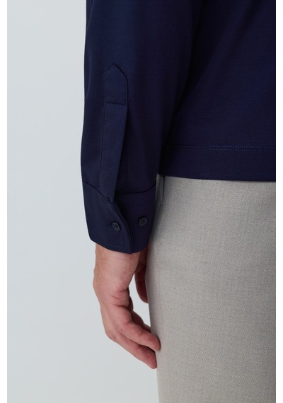 Morven Erkek Lacivert Polo Yaka Rayon Sweatshirt 27ks063002200 Lacivert
