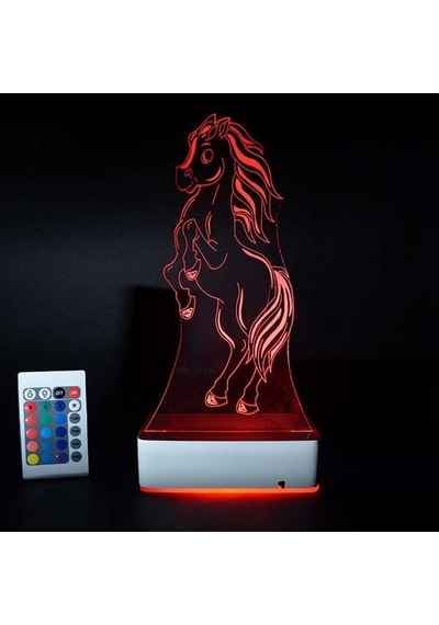 Özel Tasarım Şahlanan At 3D Led Lamba (458694001)