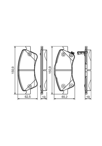 Toyota Auris E15 06-12 2.0 D4d 2006-2012 Bosch Ön Balata 24203