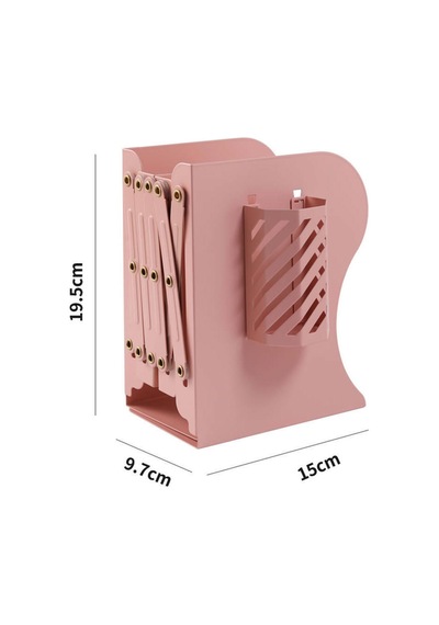 Masaüstü Kitap Tutucu Kalemlikli - Pembe