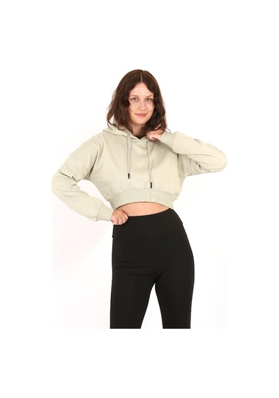 Scorp Storm Crop Kapüşonlu Sweatshirt Mint