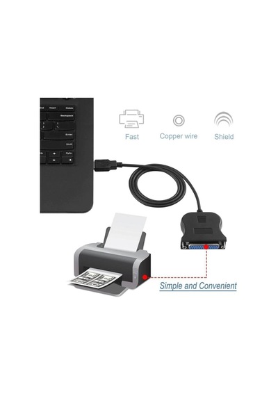 4562 Usb Lpt Paralel Yazıcı Printer Çevirici Dönüştürücü Adaptör Kablosu