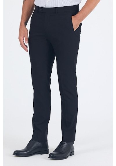 İmza Siyah Esnek Yandan Cepli Slim Fit Classic Pantolon 1003250013 Siyah