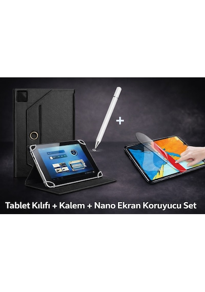 Xiaomi Pad 7 11.2" Uyumlu Tablet Kılıfı Ekran Koruyucu Kalem Kapaklı Kılıf
