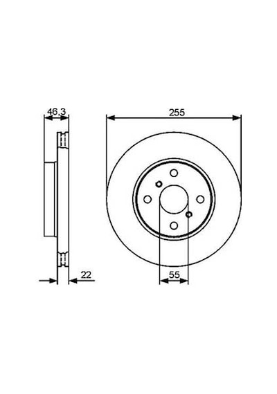 Toyota Yaris P13 11-20 1.0 2011-2014 Bosch Ön Disk 255mm 2 Adet