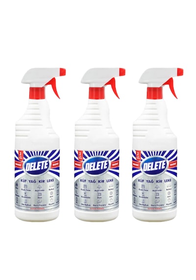 Delete Çok Amaçlı Yağ Kir Leke Çözücü Genel Temizleyici 3 x 1L
