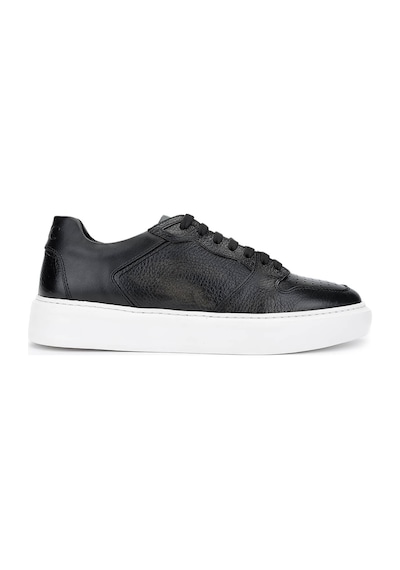 Tamer Tanca Erkek Hakiki Deri Siyah Sneakers & Spor Ayakkabı 1093 054 Erk Ayk Y25 Sıyah Alk Siyah