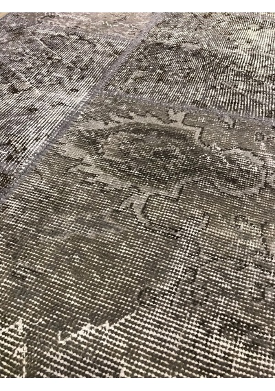 Patchwork Halı El Dokuma Kök Boya (459107309) Gri