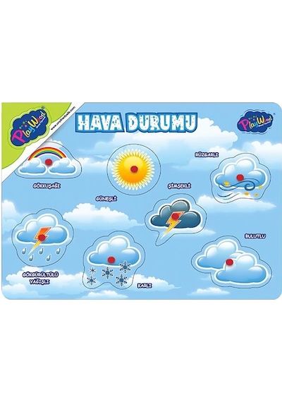 Playwood Ahşap Tutmalı Puzzle Hava Durumu Ony284
