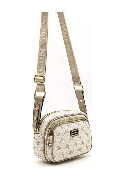 Silver Polo Sp1111 Kadın Çapraz Çanta Monogram Bej-kum