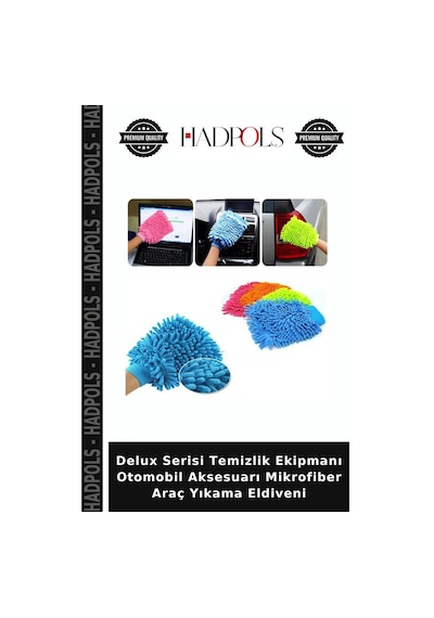 Delux Serisi Temizlik Ekipmanı Otomobil Aksesuarı Mikrofiber Araç Yıkama Eldiveni