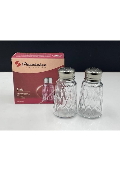Paşabahçe Leafy Cam Tuzluk-biberlik 2'li 100 Ml Şeffaf