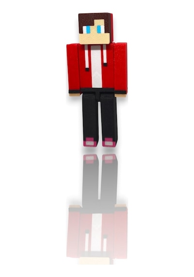 Loy3d Minecraft - Mikey Ve Jj 12 Cm Oynar Kol Ve Bacak, Boya Yok 1 Pcs
