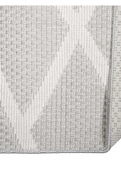 Modern Gri Geometrik Desenli Sisal Halı Dokuma Salon Ve Mutfak Halısı Çok Renkli