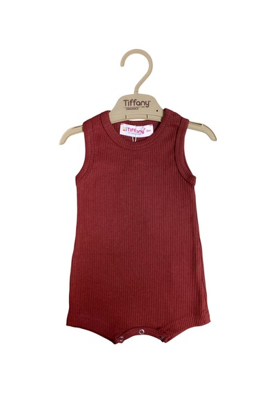 Tiffany Baby & Kids Tiffany Baby Modal Organik Theme Kısa Rompy 89025 Kiremit