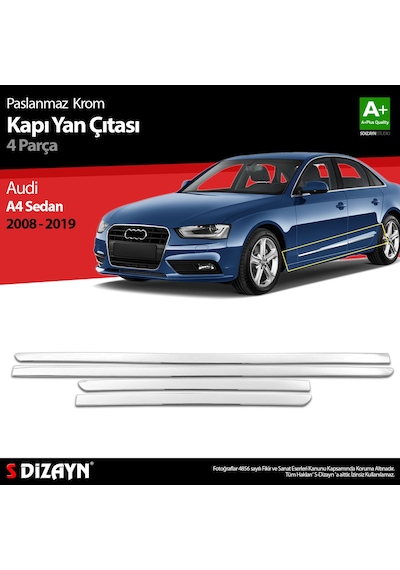 S-dizayn Audi A4 Sd Krom Kapı Yan Çıtası 2008-2019