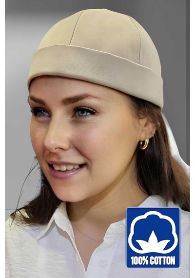 Unisex %100 Pamuklu Docker Şapka Taş Rengi Taş