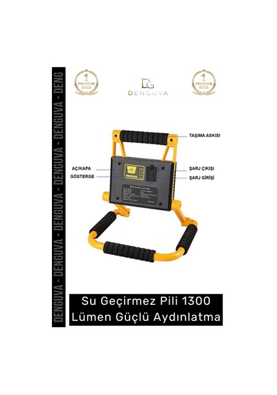 Premium Seri Beyaz Işık Sert Plastik Tpr Su Geçirmez Pilli 1300 Lümen Güçlü Aydınlatma Çok Renkli