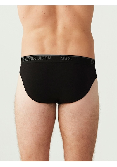 U.S. Polo Assn. - Erkek Siyah 3 Lü Slıp 90003 Siyah