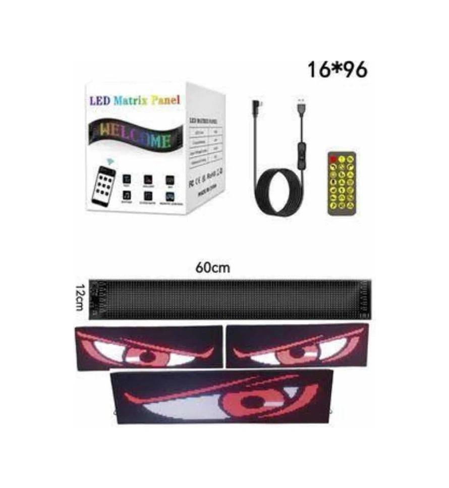 Digital Araba Yazısı Ekran Matrix En Büyük Boy Matrix Led Panel 19 96 Pıxel Siyah