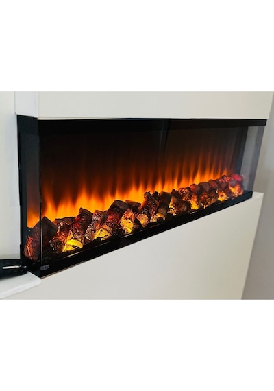 Esha Home Elektrikli Dekoratif Yapay Şömine Bluetooht Sabit Çıtırtı 160x35 X21 Cm
