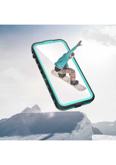 Goocamp Apple Uyumlu iPhone 14 Pro Max 1-1 Su Geçirmez Kılıf-siyah Siyah