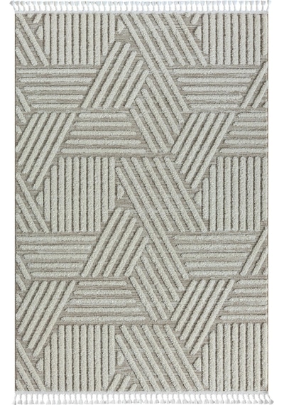 Loop Lp006a Bej Halı Dekoratif Sisal Bukle Tozsuz Antialerjik Modern Salon Halısı Yatak Odası Halısı-111 Bej