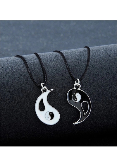 Ikili Ying Yang Kolye Sevgili Arkadaş Best Friends Birbirini Tama Çok Renkli