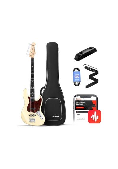 Donner Dpb-510r Jb-style Bas Gitar Vintage White