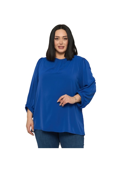 Disentis Modest Büyük Beden Yuvarlak Yaka Truvakar Büzgülü Kollu Rahat Kesim Saks Mavisi Bluz Saks Mavisi Disentis Modest Büyük Beden Yuvarlak Yaka Truvakar Büzgülü Kollu Rahat Kesim Saks Mavisi Bluz Saks Mavisi