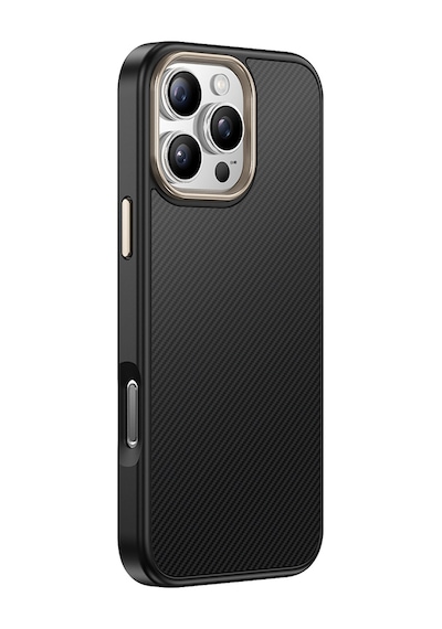 Apple Uyumlu iPhone 16 Pro Max Kılıf M-safe Şarj Özellikli Karbon Fiber Görünümlü Tchs Antina Kapak - Gri Gri