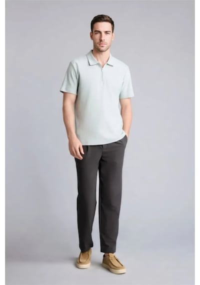 Defacto Regular Fıt Kısa Kollu Polo Tişört H5934ax26smın241 İndigo-ın241