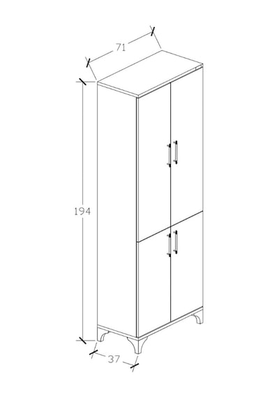 % 100 Mdf Lam Beyaz 4 Kapaklı Kapak Beyaz Gövde Çok Amaçlı Dolap % 100 Mdf Lam Beyaz 4 Kapaklı Kapak Beyaz Gövde Çok Amaçlı Dolap