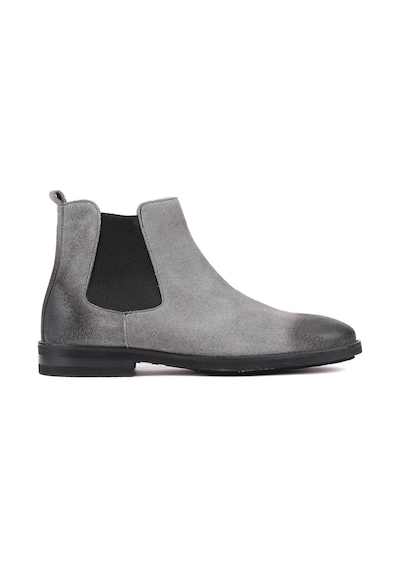 Shoetyle - Gri Süet Deri Erkek Chelsea Bot 250-201-897-gri