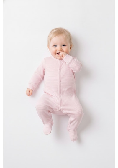 Tiffany Baby & Kids Stripe Tasarımlı Patikli Tulum Pembe