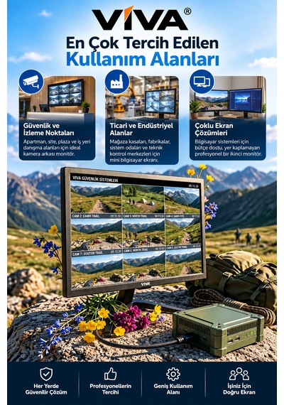 M-19 Premium 19 Led Monitör Ultra Parlak Ekran, Dahili Hoparlör, Hdmı & Vga