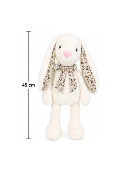 Yumuşacık Sevimli Dev Boy Tavşan Peluş Oyuncak 45 Cm Beyaz