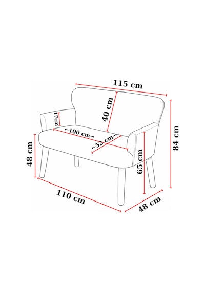 Azra Mobilya Ikili Balkon Koltugu- Kanepe - Bekleme Koltuğu-çayseti Koltugu- Mor Mor