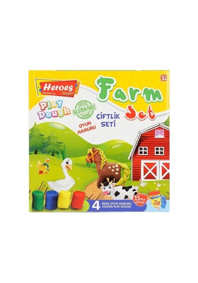 Ern-588 Orta Kutulu Çiftlik Oyun Hamuru Seti - Eren Oyuncak 250 Gr
