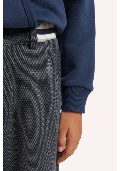 Erkek Çocuk Beli Lastikli Lacivert Örme Pantolon 5652858