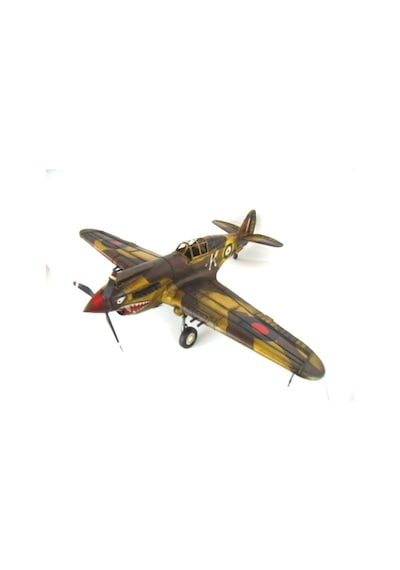 Jayland Vintage Metal Retro Shark Savaş Uçağı-50Cm.