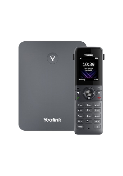 Yealınk W73p, W73h Dect Telefon İle W70b Baz İstasyonu, Kablosuz Ip Telefon, Siyah, 1.8" Renkli