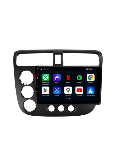 Honda Civic 2001-2006 Android Multimedya Carplay Android Auto Navigasyon Kameralı 6gb Ram 64gb 9"