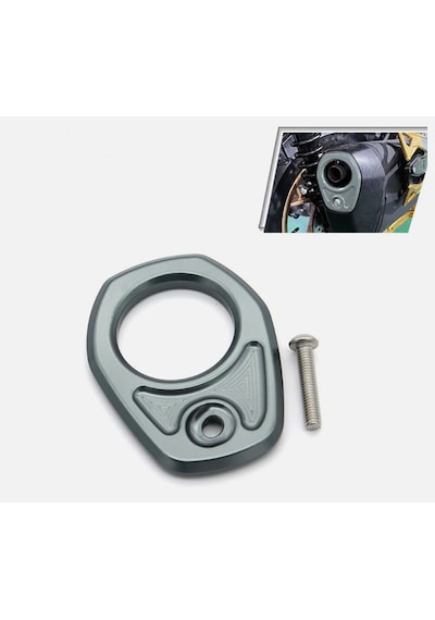 Yamaha Xmax Ironmax Techmax 250-300 2018-2024 Egzoz Ucu Cnc Aksesuar Kapak Titanyum Gri