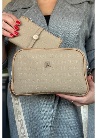 Jps-kadın 5 Bölmeli Ayarlanabilir Uzun Askılı Omuz Çantası 6 Bölmeli 28 X18 Cm 4023-jp Kum Kombin Kum