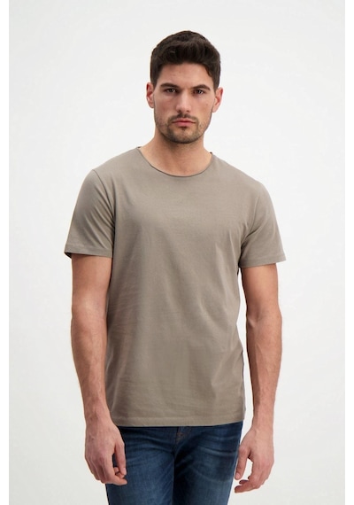Rich Kahverengi Erkek Yıkamalı Basic T-shirt Kahverengi