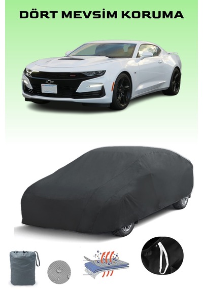 Siyah, Chevrolet Camaro Z28 2013 - 2021, Araba Brandası, Oto Örtüsü, Araba Çadırı Siyah