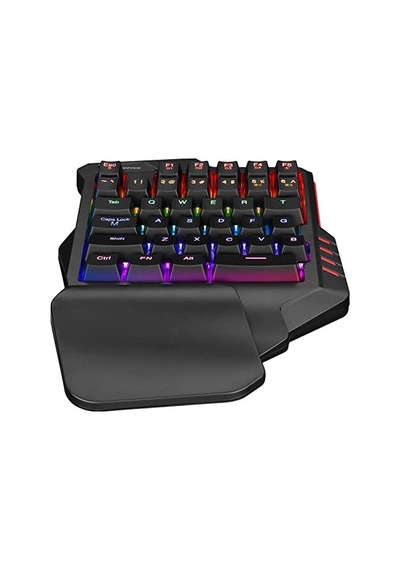 Mıracle K1 Siyah Usb Led Işıklı Q 35 Tuşlu Multimedya Mini Gaming Oyuncu Klavyesi
