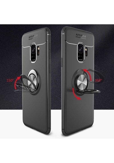 Samsung Uyumlu Galaxy S9 Plus Kılıf Yüzüklü Magnetli Ravel Case